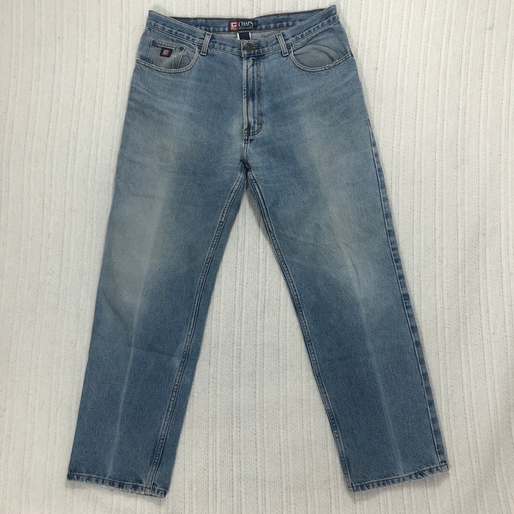 Chaps Ralph Lauren Jeans Mens Light Wash Denim‎ Pants Straight Leg